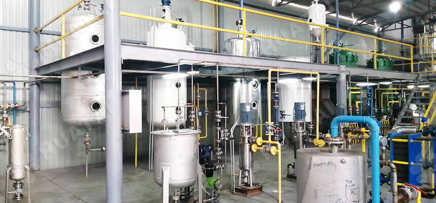 Machines de raffinage d'huile de palme