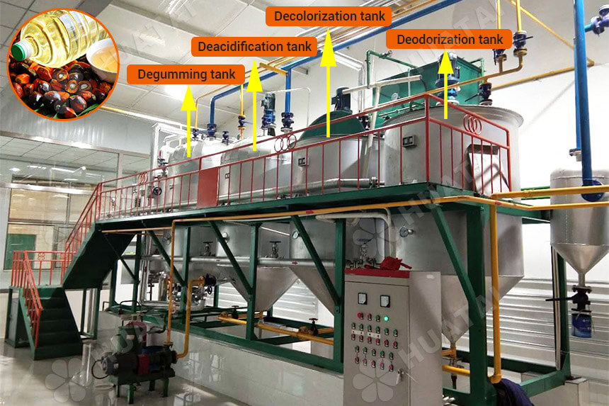 Machine de raffinage d'huile de palme