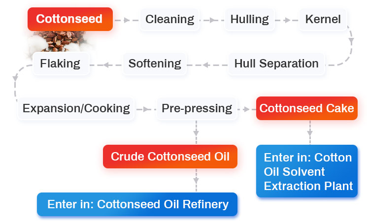 Ligne de production d'huile de coton