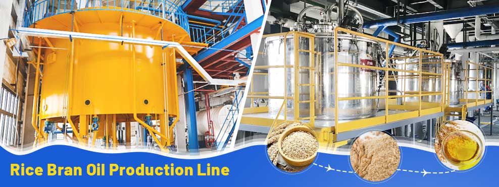 Ligne de production d'huile de son de riz